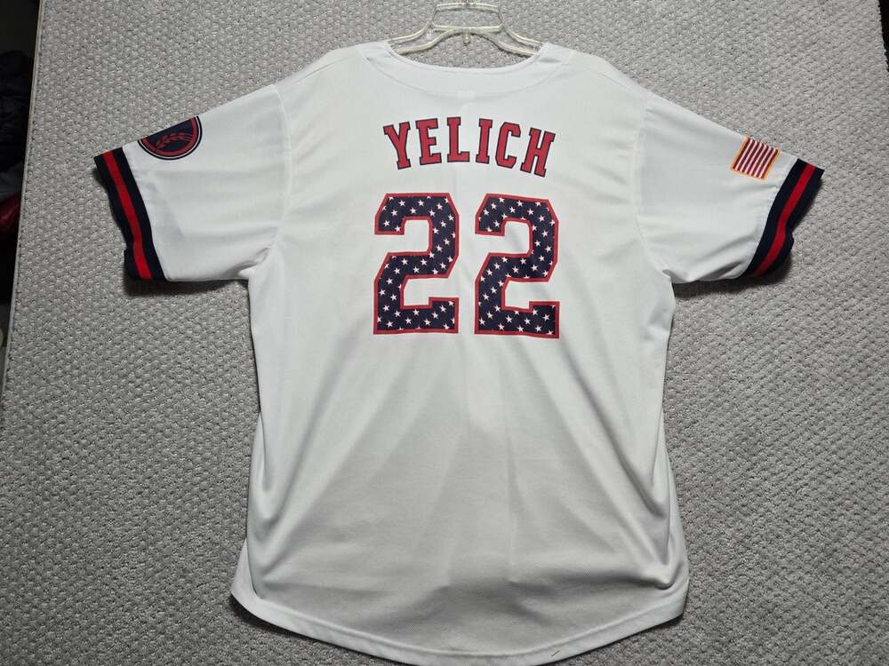 Milwaukee Brewers Patriotic Stars & Stripes #22 Yelich Baseball Jersey - Picture 7 of 10